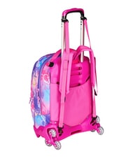 SJGANG TINYPATCH GIRL Mochila con carrito de 3 ruedas, desmontable BOSQUE DE RAYAS NEGRAS - Mochilas con ruedas - 8