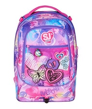 SJGANG TINYPATCH GIRL Mochila con carrito de 3 ruedas, desmontable BOSQUE DE RAYAS NEGRAS - Mochilas con ruedas - 11