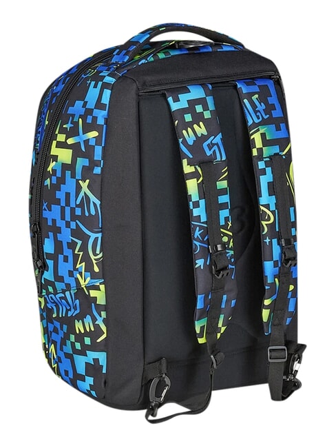SCRIBBLED FLAME Mochila con carrito de 2 ruedas desmontable Pineneedle - Mochilas con ruedas