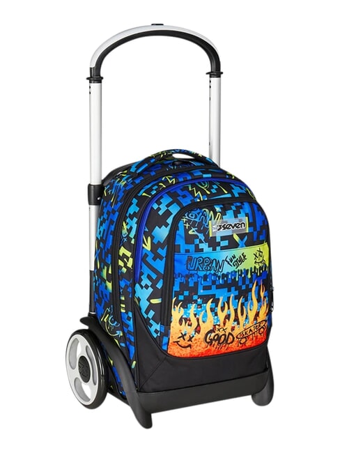 SCRIBBLED FLAME Mochila con carrito de 2 ruedas desmontable Pineneedle - Mochilas con ruedas