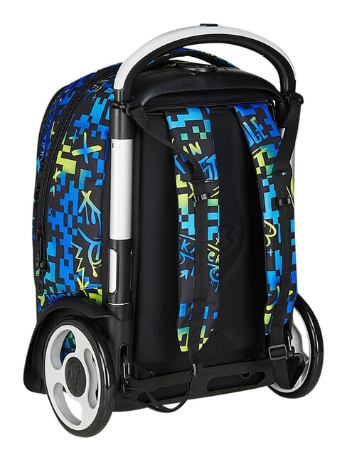 SCRIBBLED FLAME Mochila con carrito de 2 ruedas desmontable Pineneedle - Mochilas con ruedas