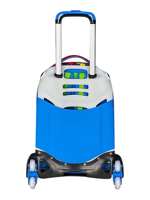 GAME-LED Mochila con carrito de 3 ruedas, desmontable Rojo fuego - Mochilas con ruedas