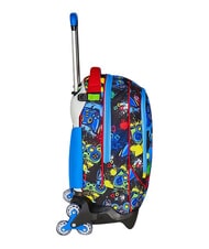 SJGANG GAME-LED Mochila con carrito de 3 ruedas, desmontable Rojo fuego - Mochilas con ruedas - 2