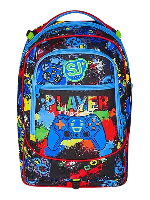 GAME-LED Mochila con carrito de 3 ruedas, desmontable Rojo fuego - Mochilas con ruedas