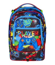 SJGANG GAME-LED Mochila con carrito de 3 ruedas, desmontable Rojo fuego - Mochilas con ruedas - 9