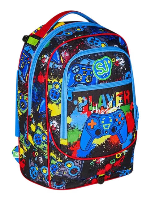 GAME-LED Mochila con carrito de 3 ruedas, desmontable Rojo fuego - Mochilas con ruedas