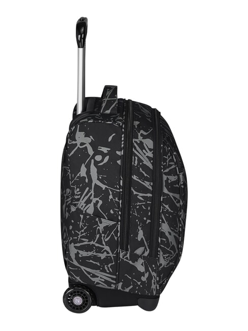 FANTASY GRS Mochila con carrito de 2 ruedas, fija goteo negro - Mochilas con ruedas