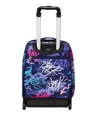 SEVEN GRAFFITIMIX Mochila con carrito de 2 ruedas, fija POLITE AZUL - Mochilas con ruedas - 3