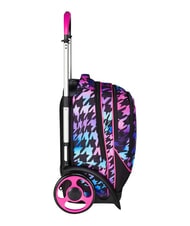 SEVEN GLOW LOVE Mochila con carrito de 2 ruedas desmontable negro - Mochilas con ruedas - 2