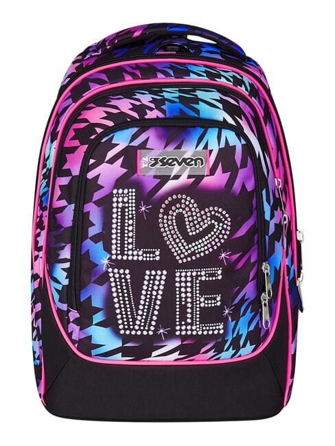 GLOW LOVE Mochila con carrito de 2 ruedas desmontable negro - Mochilas con ruedas