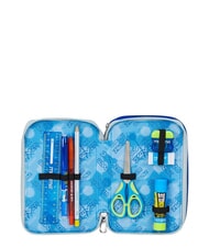 SEVEN GET TOGETHER Estuche para l&aacute;pices con 3 cremalleras azul reflejo - Estuches y Accesorios - 5