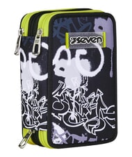 SEVEN GET TOGETHER Estuche para l&aacute;pices con 3 cremalleras steelgray - Estuches y Accesorios - 7