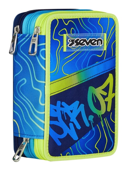 GET TOGETHER Estuche para l&aacute;pices con 3 cremalleras Bluedeep - Estuches y Accesorios