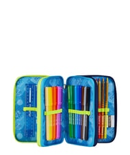 SEVEN GET TOGETHER Estuche para l&aacute;pices con 3 cremalleras Bluedeep - Estuches y Accesorios - 2