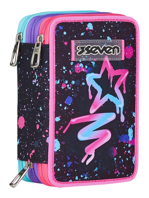 GET TOGETHER Estuche para l&aacute;pices con 3 cremalleras negro - Estuches y Accesorios