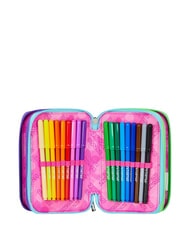 SEVEN GET TOGETHER Estuche para l&aacute;pices con 3 cremalleras fuxiafluo - Estuches y Accesorios - 5