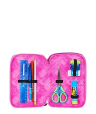 SEVEN GET TOGETHER Estuche para l&aacute;pices con 3 cremalleras fresa rosa - Estuches y Accesorios - 6