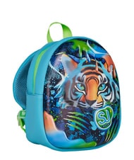SJGANG FANCY ANIMALS Mochila peque&ntilde;a con bolsillo lateral turquesa brillante - Mochilas Escuela & Tiempo Libre - 3
