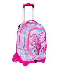 SJGANG PLUSHY RABBIT Mochila con carrito de 3 ruedas, desmontable mu&ntilde;eca rosa - Mochilas con ruedas - 3