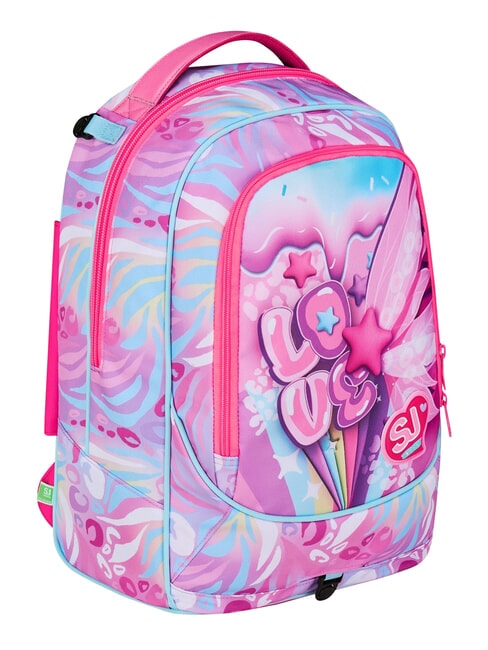 PLUSHY RABBIT Mochila con carrito de 3 ruedas, desmontable mu&ntilde;eca rosa - Mochilas con ruedas
