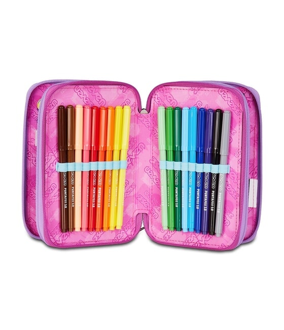 GLOOMY HEART Estuche para l&aacute;pices con 3 cremalleras Bluedeep - Estuches y Accesorios