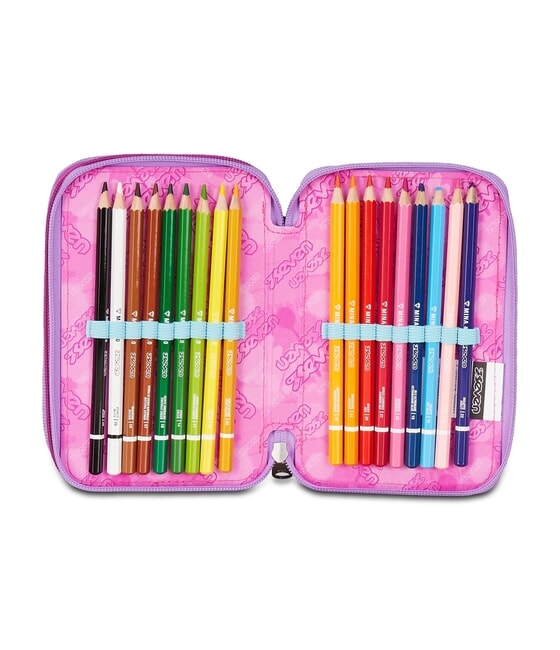 GLOOMY HEART Estuche para l&aacute;pices con 3 cremalleras Bluedeep - Estuches y Accesorios