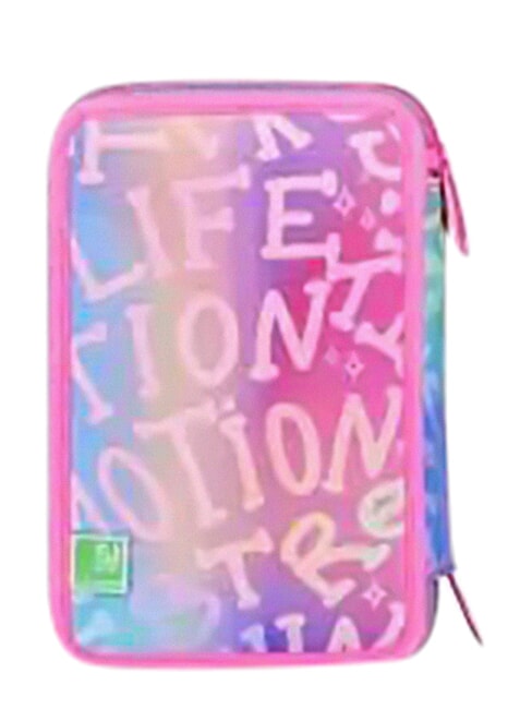 FANTASYS GIRL Estuche para l&aacute;pices con 3 cremalleras lila suave - Estuches y Accesorios