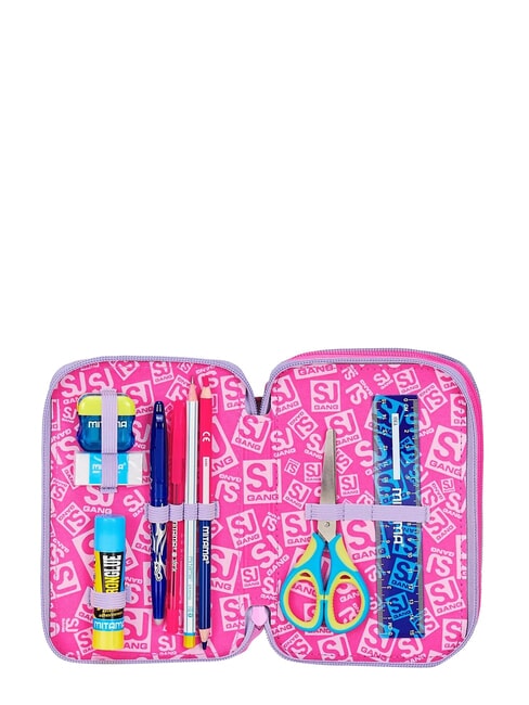 FANTASYS GIRL Estuche para l&aacute;pices con 3 cremalleras lila suave - Estuches y Accesorios