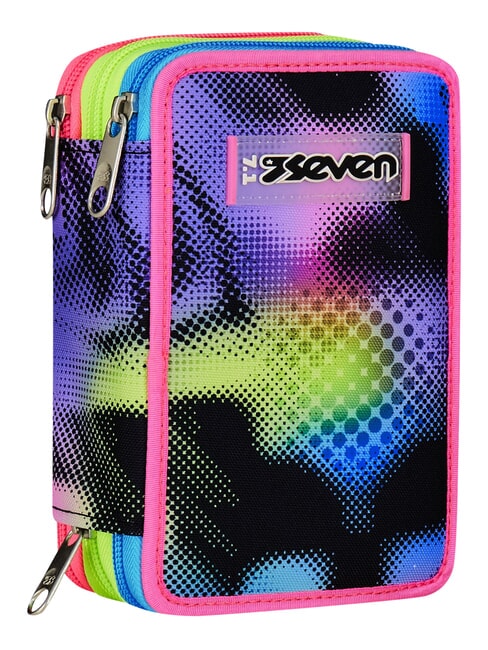 WRITE DOWN Estuche para l&aacute;pices con 3 cremalleras fuxiafluo - Estuches y Accesorios