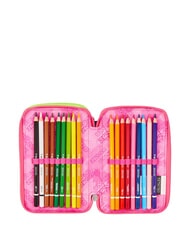 SEVEN WRITE DOWN Estuche para l&aacute;pices con 3 cremalleras fuxiafluo - Estuches y Accesorios - 3