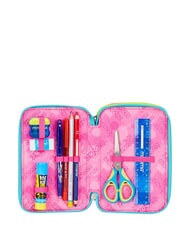 SEVEN WRITE DOWN Estuche para l&aacute;pices con 3 cremalleras fuxiafluo - Estuches y Accesorios - 5