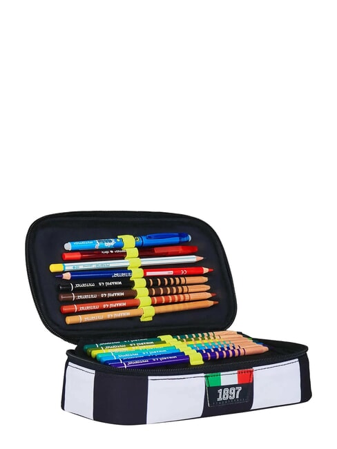 MAGIC GOAL Estuche para l&aacute;pices Juventus, estuche r&aacute;pido RAYA NEGRO / BLANCO - Estuches y Accesorios