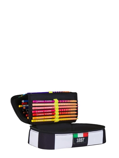 MAGIC GOAL Estuche para l&aacute;pices Juventus, estuche r&aacute;pido RAYA NEGRO / BLANCO - Estuches y Accesorios