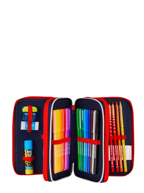 HANG TIME Estuche para l&aacute;pices con 3 cremalleras azul claro - Estuches y Accesorios