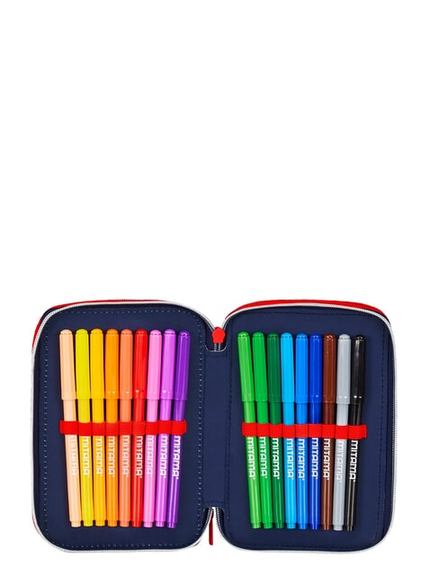 HANG TIME Estuche para l&aacute;pices con 3 cremalleras azul claro - Estuches y Accesorios