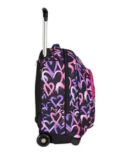 SEVEN LOVELY ELEMENTS Mochila con carrito de 2 ruedas, fija fresa rosa - Mochilas con ruedas - 2
