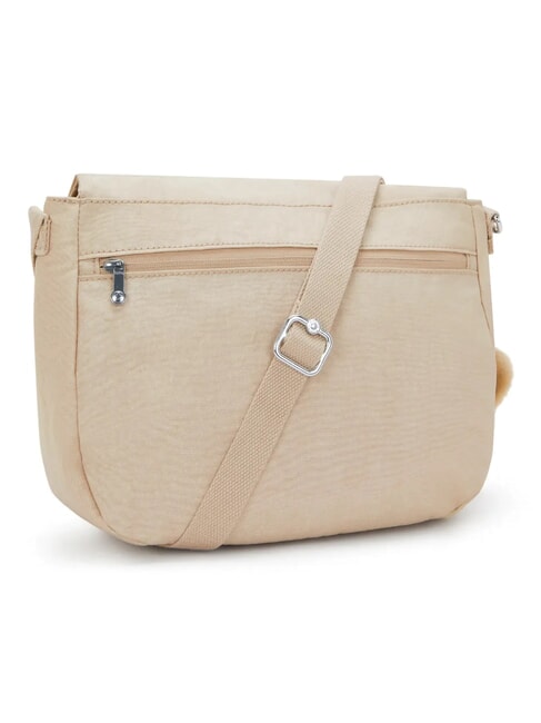 EARTHBEAT M Bolso de hombro beige brillante - Bolsos Mujer