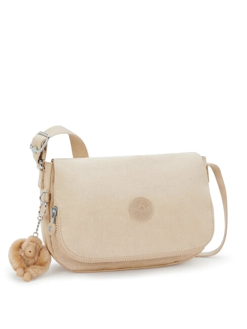 EARTHBEAT S Bolso de hombro beige brillante - Bolsos Mujer