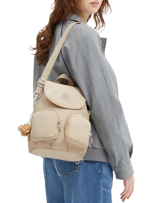FIREFLY UP CONVERTIBLE Mochila beige brillante - Bolsos Mujer