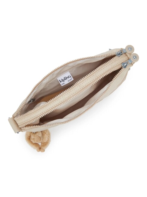 CLASSIC ALVAR Bolso bandolera mediano beige brillante - Bolsos Mujer