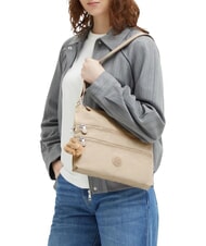 KIPLING CLASSIC ALVAR Bolso bandolera mediano beige brillante - Bolsos Mujer - 4