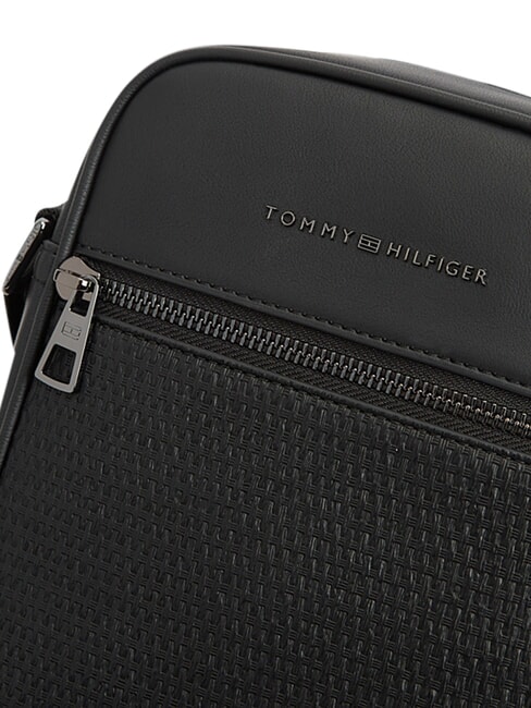 TH WOVEN Bolso peque&ntilde;o con bolsillo negro - Bandoleras Hombre