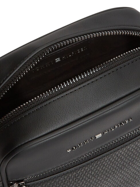 TH WOVEN Bolso peque&ntilde;o con bolsillo negro - Bandoleras Hombre