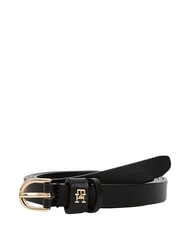 TOMMY HILFIGER TH LOGO Cintur&oacute;n fino de cuero para mujer negro - Cinturones - 2