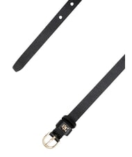 TOMMY HILFIGER TH LOGO Cintur&oacute;n fino de cuero para mujer negro - Cinturones - 4