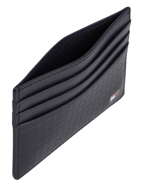 TH EMBOSSED Tarjetero de cuero espacio azul - Carteras Hombre