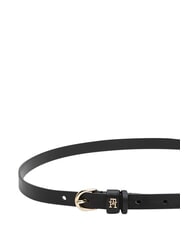 TOMMY HILFIGER TH LOGO Cintur&oacute;n fino de cuero para mujer negro - Cinturones - 3