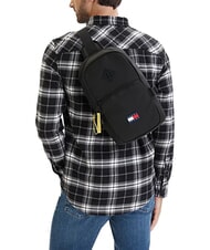 TOMMY HILFIGER TJ DAILY ELEVATED Bolsa de un solo hombro negro - Ri&ntilde;oneras - 2