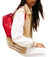 TOMMY HILFIGER TJ CITY CHARM Bolso de hombro rojo zafiro - Bolsos Mujer - 2