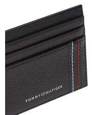 TOMMY HILFIGER TH CENTRAL Tarjetero de cuero negro - Carteras Hombre - 4